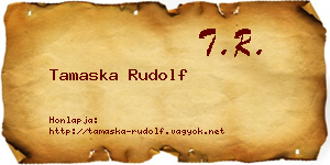 Tamaska Rudolf névjegykártya